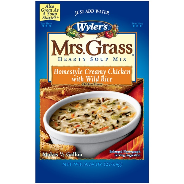 Wyler's Mrs. Grass Homestyle Creamy Chicken with Wild Rice Hearty Soup