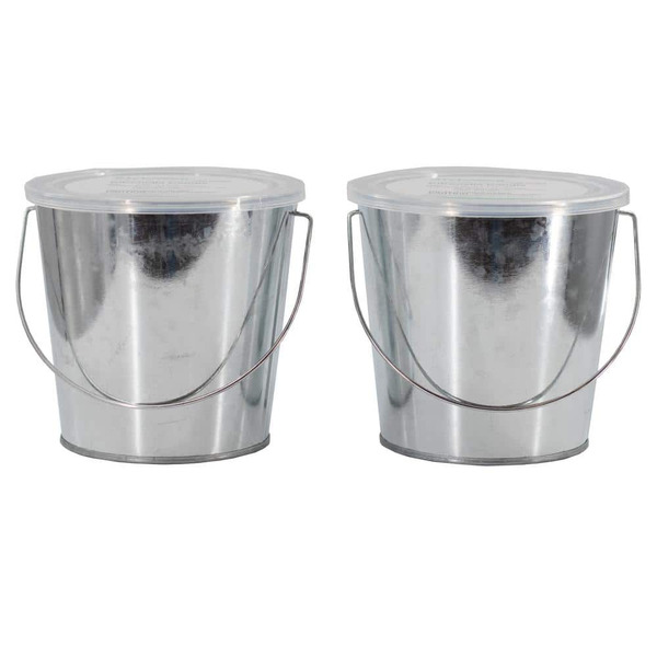Stylewell 2-pack 17 Oz. Galvanized Metal Bucket Citronella Candle