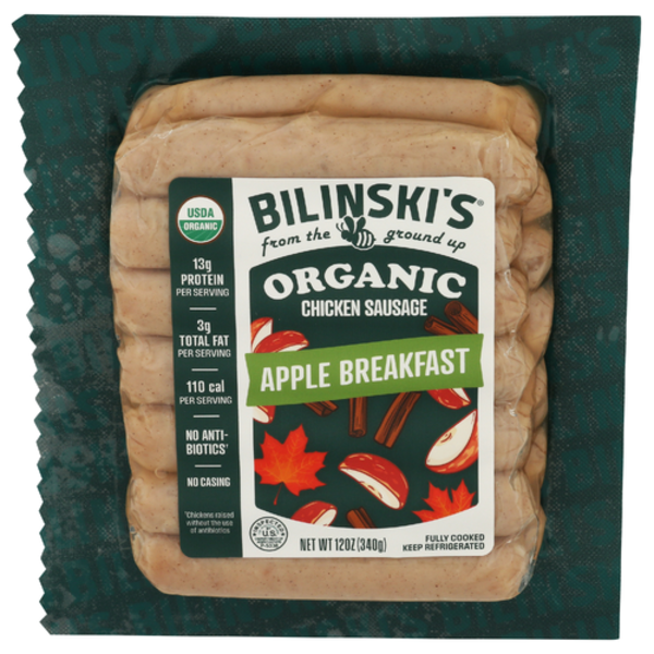 Bilinski's Organic Apple Breakfast Chicken Sausage