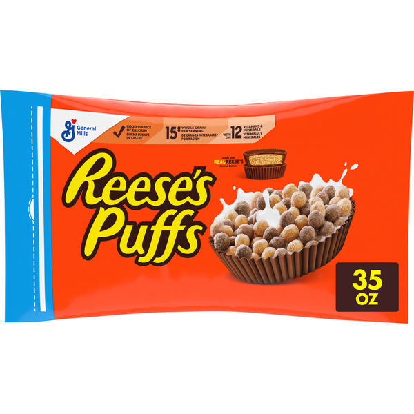 General Mills REESE'S PUFFS Chocolatey Peanut Butter Cereal Bag