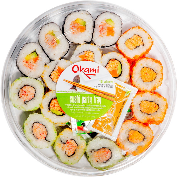 Okami 16-Piece Sushi Party Tray