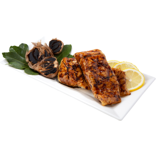 Black Garlic Marinated Barramundi Portion