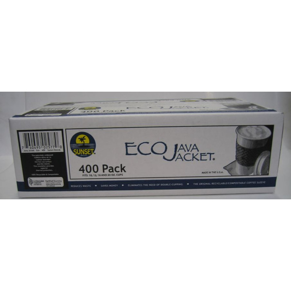 Sunset - Coffee Cup or Java Jacket - Eco -Cup Sleeves (fits 12-20 oz cups) - 400 ct Pack