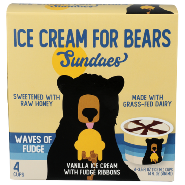 Ice Cream For Bears Waves Of Fudge Ice Cream Sundae Cups