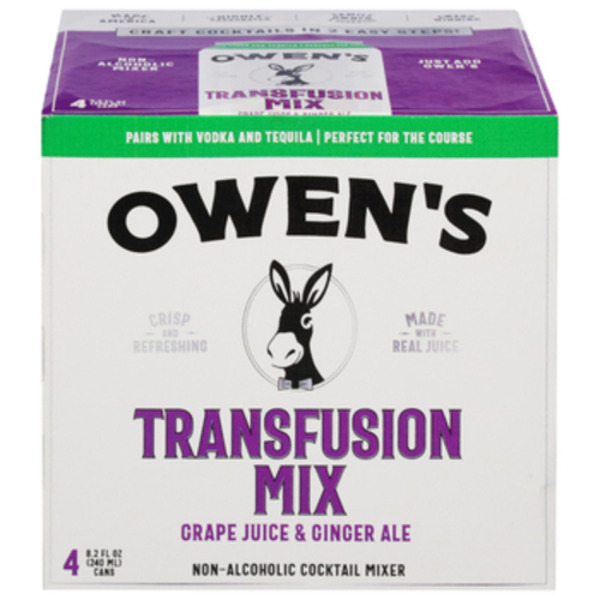 Owen's Cocktail Mixer, Non-Alcoholic, Transfusion Mix Same-Day