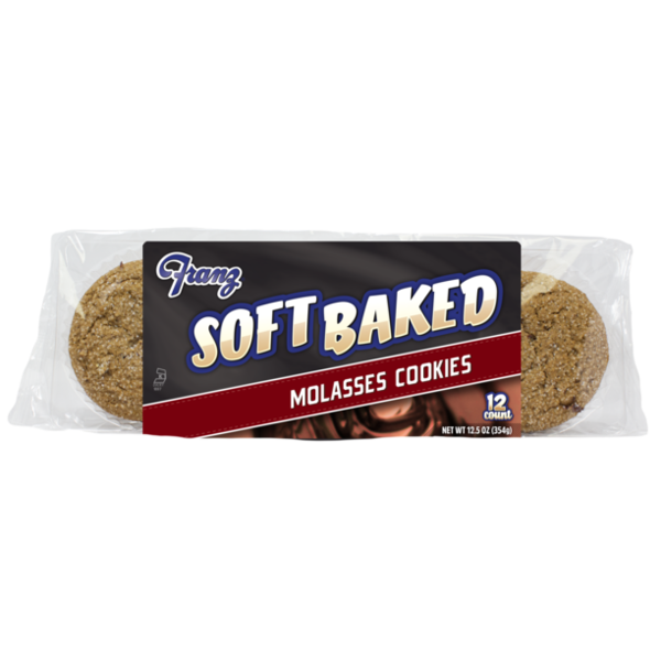 Franz Soft Baked Molasses Cookies, 12.5 oz, 12 Count Same-Day
