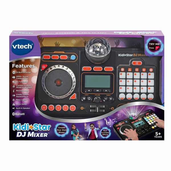 DJミキサー おもちゃ リズム コストコ Bluetooth対応 VTech KidiStar DJ Mixer Sound-Mixing Music Maker With Party Lights