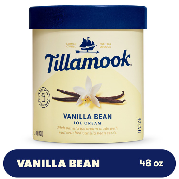 Tillamook Vanilla Bean Ice Cream, 48fl-oz