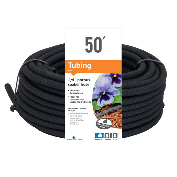 Dig 1/4 In. X 50 Ft. Porous Drip Soaker Hose