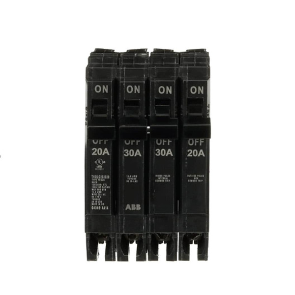 American Body Building 20-amp/30-amp/20-amp 4 -Pole Quad Circuit Breaker