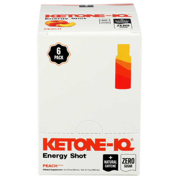 Ketone-Iq Peach High Performance Energy Shot 6 Pack Same-Day