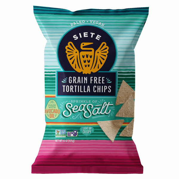 Siete Grain Free Sea Salt Tortilla Chips, 15 oz