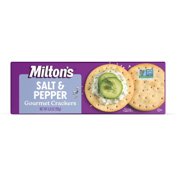 Milton's Gourmet Crackers, Salt & Pepper