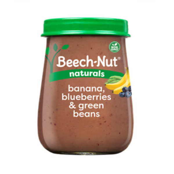 Beech-Nut Naturals Stage 2 Baby Food, Banana Blueberries & Green Beans, 4 oz Jar