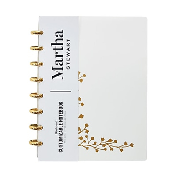 Martha Stewart MS102G Gold Vine Poly Junior Discbound Notebook
