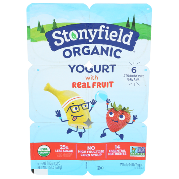 Stonyfield Strawberry Banana Yogurt