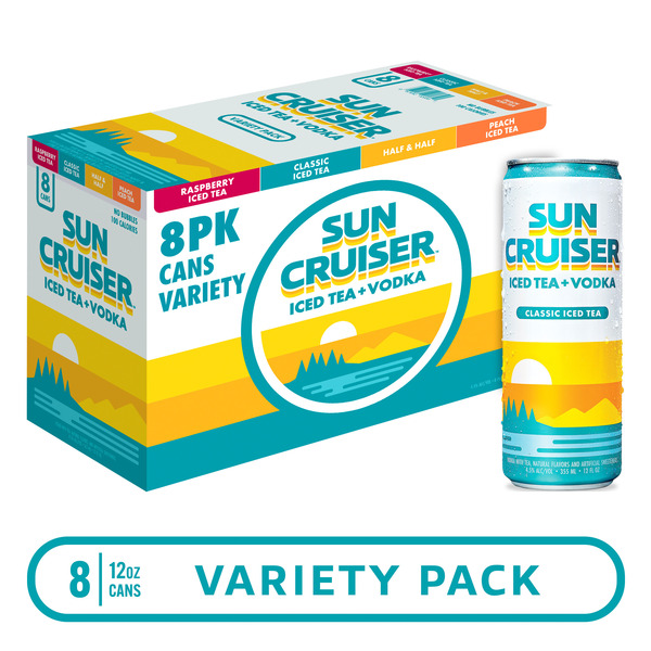 壷 Sun Cruiser Iced Tea Vodka Variety Pack (12 fl. oz. Can, 8pk