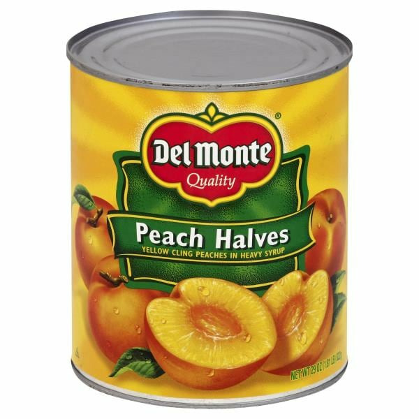 Del Monte Yellow Cling Peach Halves in Heavy Syrup, Canned Fruit