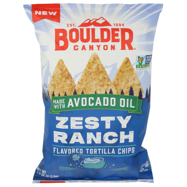 Boulder Canyon Zesty Ranch Flavored Tortilla Chips Made With Avocado Oil
