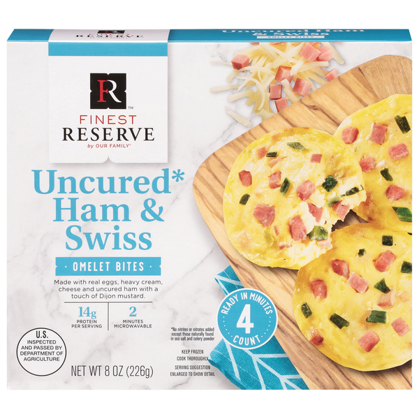 Finest Reserve Omelet Bites, Uncured Ham & Swiss