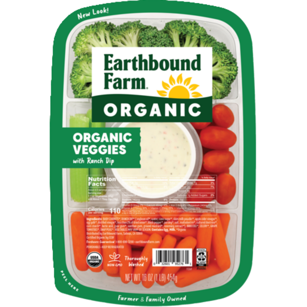 Earthbound Farm Organic Vegetable Tray with Ranch