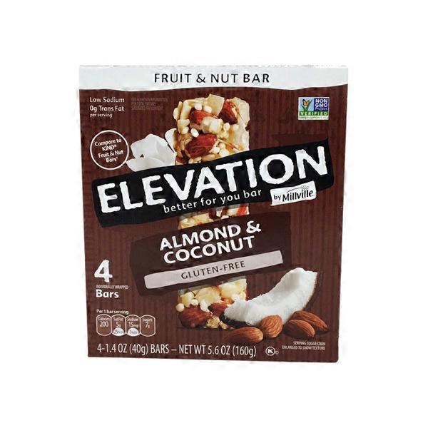 Elevation by Millville Almond Coconut Fruit & Nut Bars (4 ct) Instacart