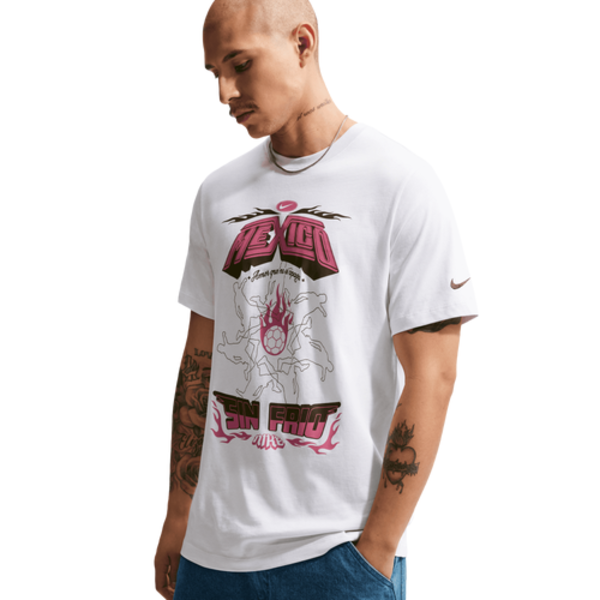 Nike Men's Mexico APLA Football NSW T-Shirt, XXL - White/Pink
