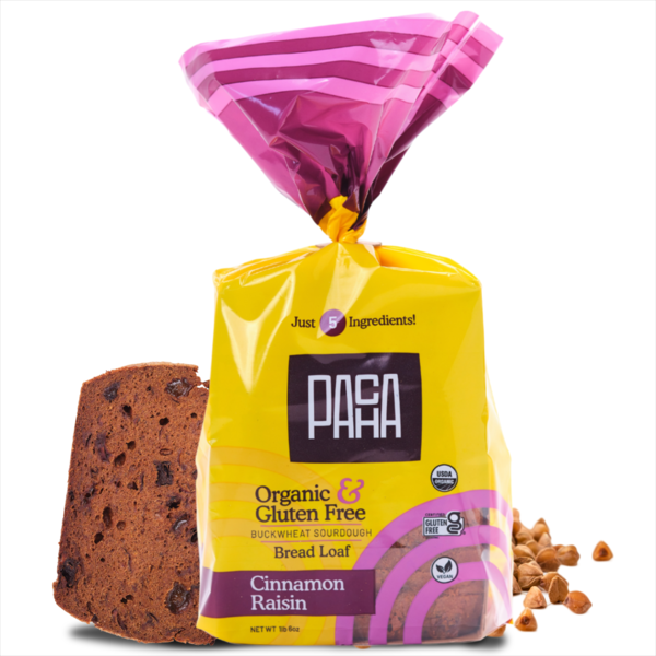 Pacha Organic Sourdough Buckwheat Bread (Cinnamon Raisin)