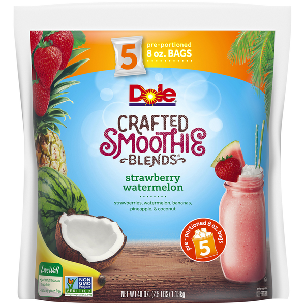 Dole Strawberry Watermelon Crafted Smoothie Blends Same-Day