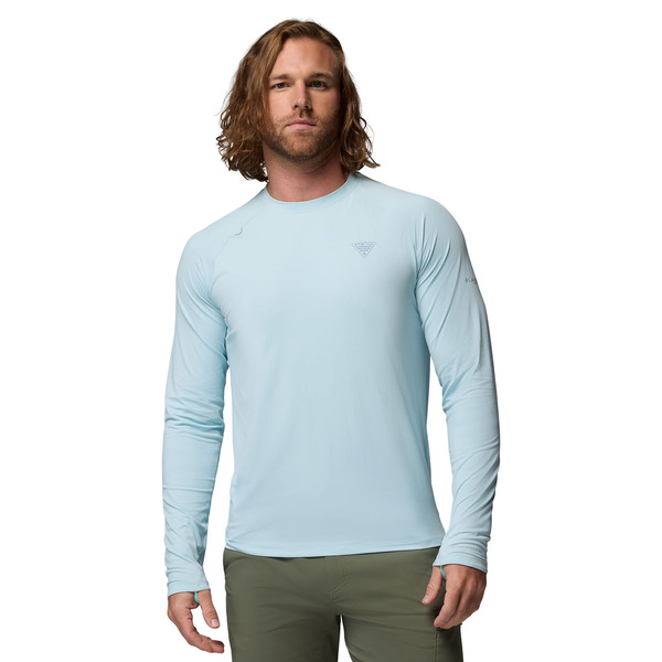 Columbia Men's PFG Wild Cast Sun Shirt, XXL - Marine Light
