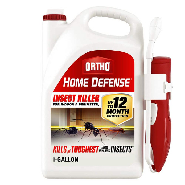 Ortho Home Defense Insect Killer For Indoor And Perimeter 2 With Comfort Wand, 1 Gal., Controls Ants, Roaches, And Spiders