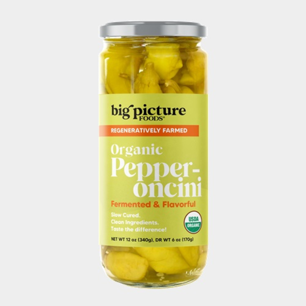 Big Picture Foods Organic Regeneratively Farmed Pepperoncini Fermented & Flavorful