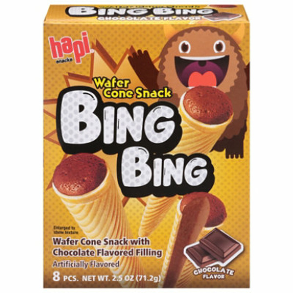 Hapi Snacks Wafer Cone Snack, Chocolate Flavor