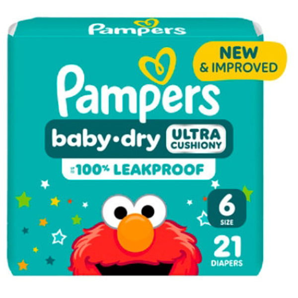 Pampers Baby Size 6 Dry Diapers - 21 Count