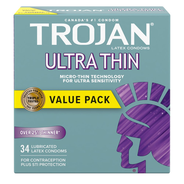 Trojan Sensitivity Ultra Thin Lubricated Latex Condoms Same-Day Delivery