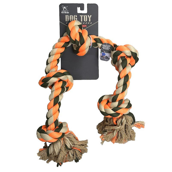 AMERICAS VET DOGS Triple Knot Pet Toy, Multi