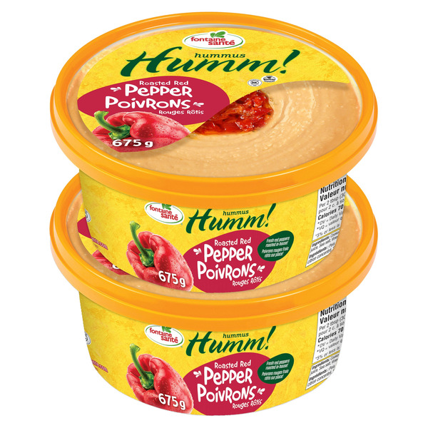 Fontaine Sante Humm! Hummus With Roasted Red Pepper 2 x 675 g