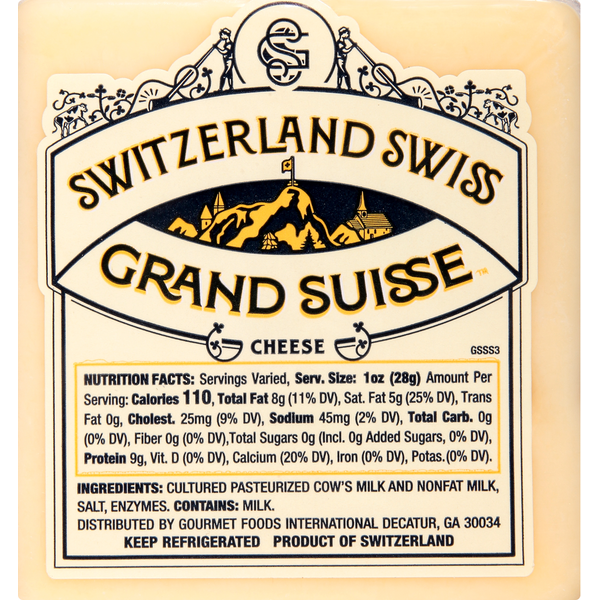 Grand Suisse Cheese, Switzerland Swiss
