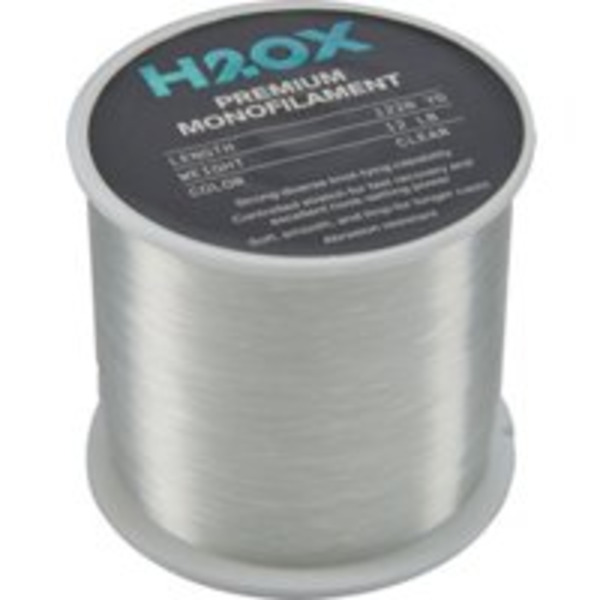 H2OX Premium Monofilament Fishing Line, 12 lb Test - Clear