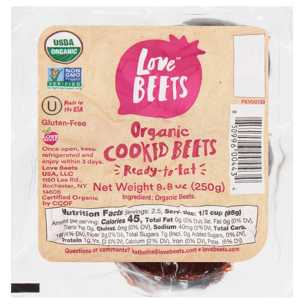 Love Beets Beets, Organic, Cooked, Ready-to-Eat