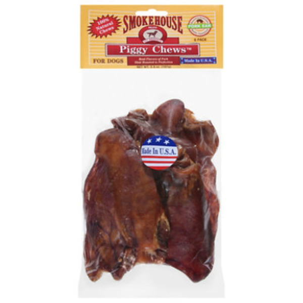 Smokehouse Chews, for Dogs, 100% Natural, Pork Ear
