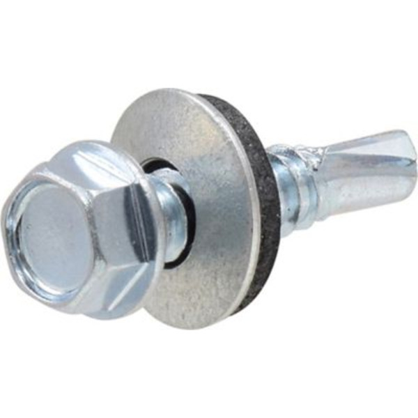 Hillman #12-14 x 1 in. Fas-N-Tite Washer Head Self-Drilling Screws, 74-Pack