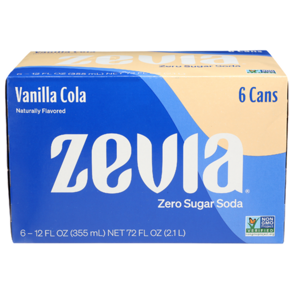 Zevia Vanilla Cola Soda 6 Pack Same-Day Delivery or Pickup