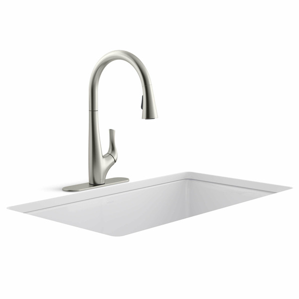 Kohler Bevin Pull-Down Kitchen Faucet - Stainless Steel Same-Day Delivery | Costco