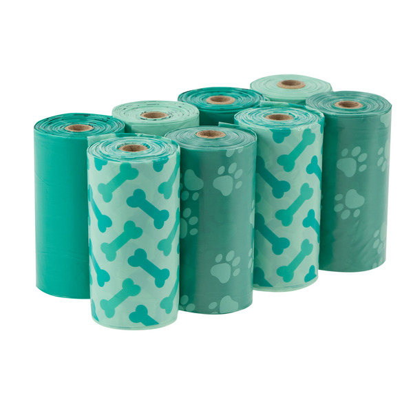 Top Paw Extra Thick Dog Poop Bags, Prints & Solids - Green