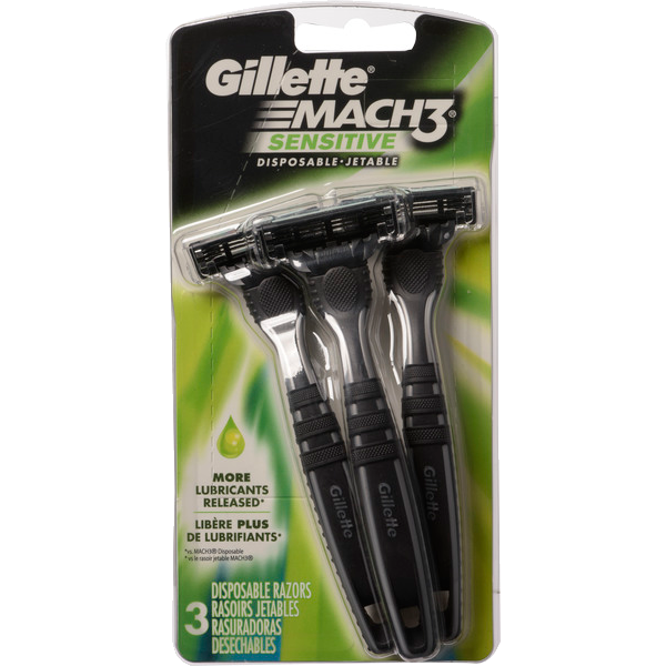 Gillette Mach 3 Disposable Sensitive Razors Same-Day Delivery | Rexall