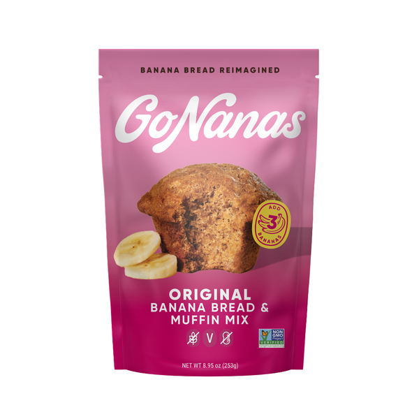 GoNanas Original Banana Bread Mix, Gluten Free, Nut Free, Vegan