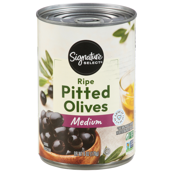 Signature SELECT Olives, Pitted Ripe, Medium