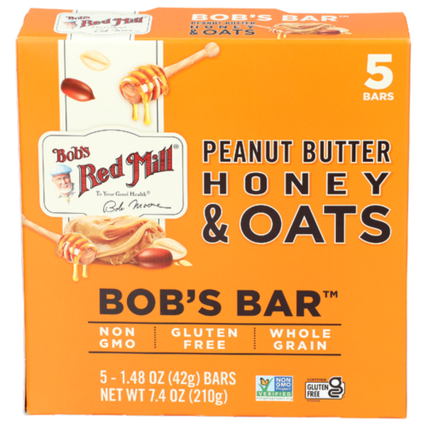 Bob's Red Mill Peanut Butter Honey & Oats Bob's Bar 5 Pack