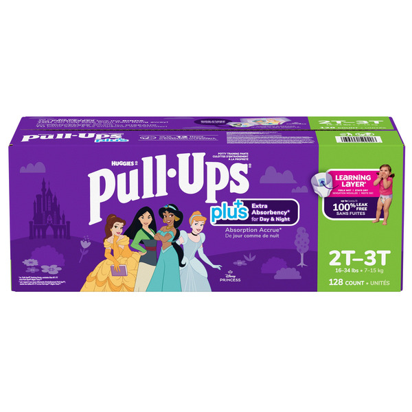 Huggies Girls' Pull-Ups Plus Training Pants, 2T-3T